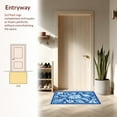 thumbnail image 3 of ODIKA 6'x9' Machine Washable Non-Slip Area Rug, Tropical Oasis Leaf Medallion High Traffic Rug, Blue, 199232, 3 of 7