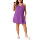 thumbnail image 2 of Noche de mujer plus size Agnes Orinda con tirantes de espagueti, escote en V, sin mangas, espalda de corredor, pijama, quimono, vestido de noche 1X púrpura, 2 of 5