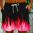 thumbnail image 2 of Midsumdr Mens Shorts 2025 Summer Fashion Flame Printing Hawaiian Beach Shorts Casual Loose Plus Size Outdoor Travel Shorts, 2 of 7