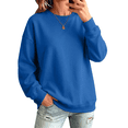 thumbnail image 2 of Fall Sweatshirts for Women Casual Crewneck Long Sleeve Cute tops Oversized Pullover Solid Color Loose Fashion Sweatshirts, 2 of 6