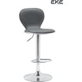 thumbnail image 2 of Banco Alto Respaldo Barra Desayunador Cocina Giratorio Gris EKE Life Home  8163, 2 of 2