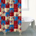 thumbnail image 4 of Pioneer Flower Floral Print Pattern Shower Curtain 84”x72", Bathroom Decorative Shower Curtain Set with 12 Hooks, Waterproof Washable, 4 of 6