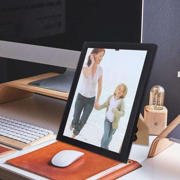 HOOWIFFY 5Pcs Black Wooden Photo Frame for Desktop and Wall Display Simple Elegant Design