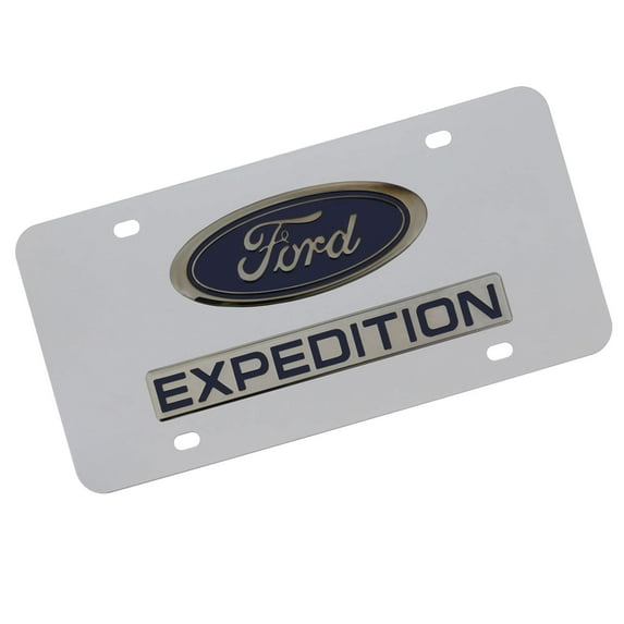 Ford Dual Logo Expedition License Plate (Chrome)
