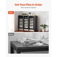 thumbnail image 2 of Wooden Mail Sorter with 24 Adjustable Compartments,Office Mail Organizer for Files and Documents,Grey MDF Storage for Home Classroom Use, 2 of 12