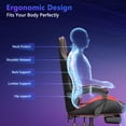 thumbnail image 4 of Mr IRONSTONE Ergonomic Gaming Chair with Massage Lumbar Support and Footrest, Heavy Duty 400lbs Computer Chair for Adults, Red/Black, 4 of 8