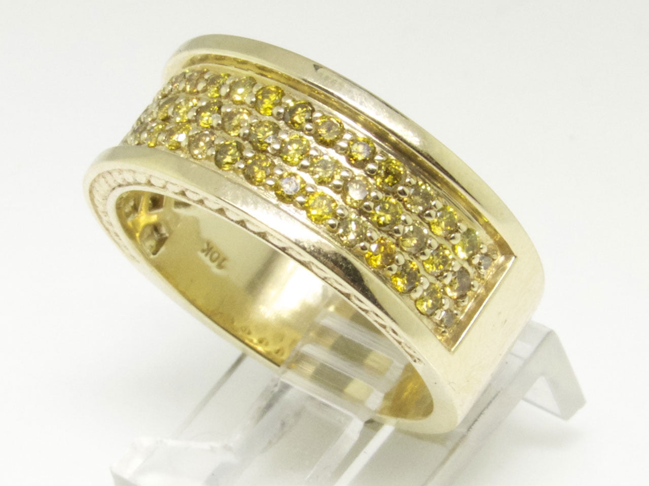 Mens 10k Yellow Gold Canary Yellow Diamond Pinky Ring Engagement Wedding  Band - JFL Diamonds & Timepieces