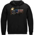 thumbnail image 2 of Firefighter Eagle And Flag Firefighter 8oz 50/50 Black Hooded Sweat Shirt XX-Large, 2 of 7