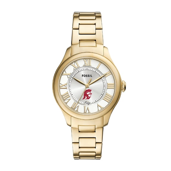Fossil USC Trojans Gilmore Gold Stainless Steel Watch