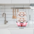 thumbnail image 2 of TFixol Pink 350W Compact Double-Layer Egg Steamer with Auto Shut-Off, 14 Egg Capacity, Includes 40ml Measuring Cup, US Plug, Ideal for Home & Restaurant Use, 2 of 6