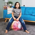 thumbnail image 2 of Good Banana Pink, Plush Donut Toy/Storage Bag - Convertible Bag that Transforms into a Comfy Seat, 2 of 4