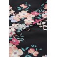 thumbnail image 4 of ABPHQTO Blusa de gasa negra con estampado de flores silvestres para mujer, 4 of 5