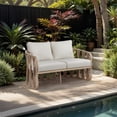 thumbnail image 2 of Meridian Furniture San Pietro Beige Olefin Upholstered Outdoor Patio Loveseat, 2 of 9