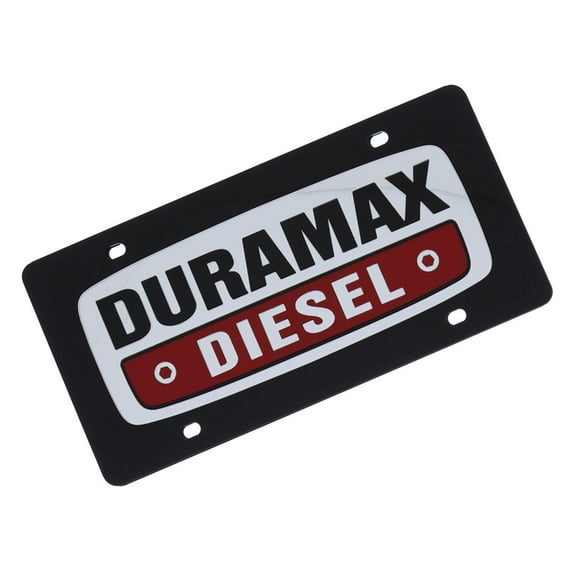 Chevy Duramax Diesel Logo License Plate (Black)