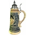 thumbnail image 3 of German Beer Stein 1.5 liter tankard, beer mug Limited Edition 2021 Father Rhine and Mother Mosel Stein (German Corner), cobalt, unpainted, pewter lid, 3 of 3