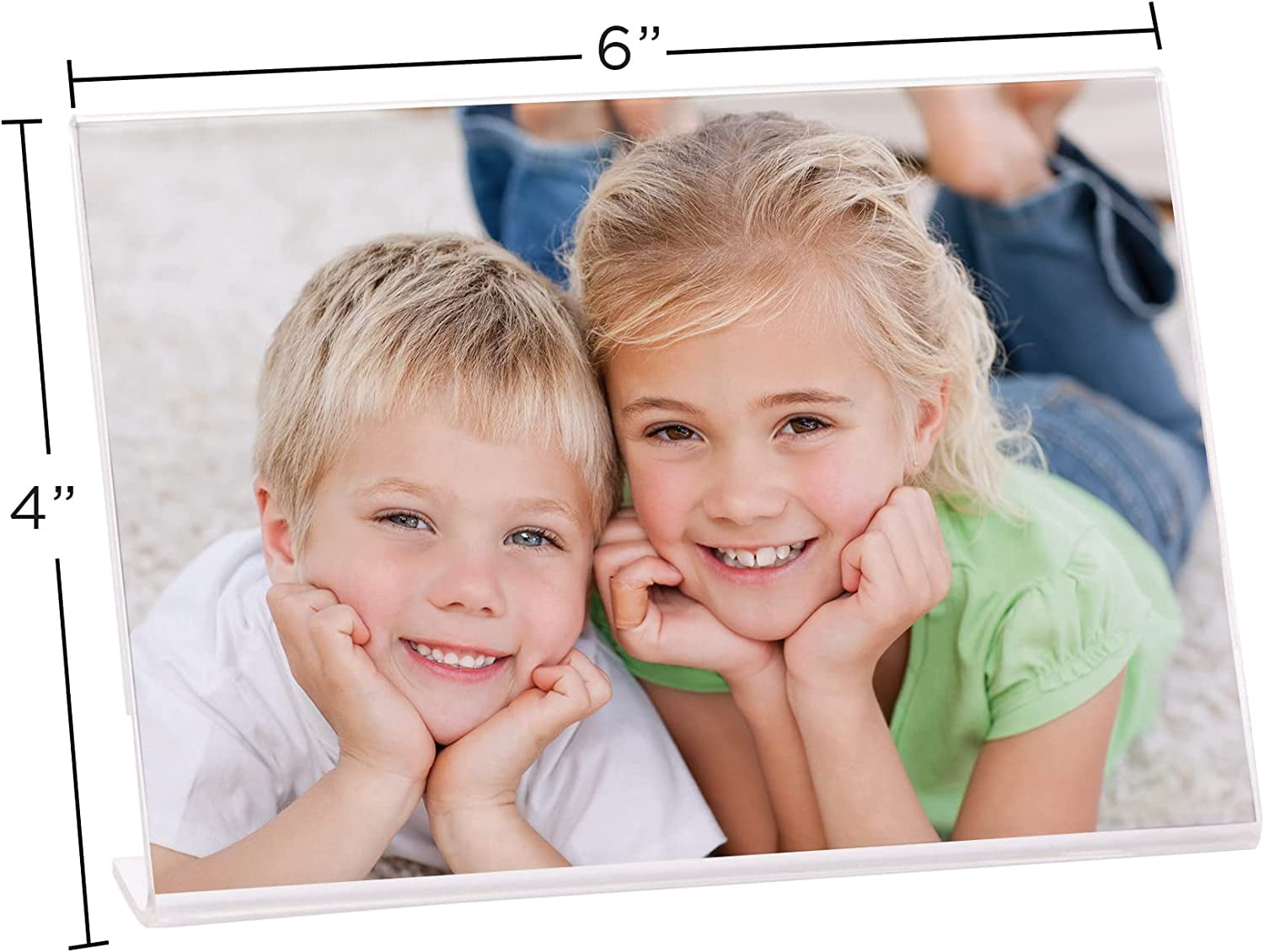 Acrylic Bent Easel 6" x 4" Picture Frames - Pack of 50
