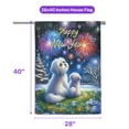 thumbnail image 5 of Happy New Year Maltese Family Cheer Winter Midnight Firework House Flag 28x40in Double Sided Maltese Dog Lover Gifts Idea Outdoor Decor - 02025, 5 of 5