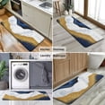 thumbnail image 6 of Blue and Gold Marble Glitter Waves Pattern Kitchen Rug Mat,Kitchen Runner Rugs Non Skid Washable,Decorative Kitchen Floor Mats for Kitchen,Sink,Laundry,17"x47.2", 6 of 7