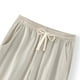 thumbnail image 4 of Amzcrzy Pantalones Chándal Hombre Color Liso Ligeros Suaves Transpirables Elásticos Cintura Lino Cómodos Para Playa Tallas S-2XL Marrón, 4 of 9