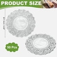 thumbnail image 2 of Uxcell Paper Doilies, Disposable Round Lace Paper Placemats Modern Decorative Placemats Table Mats - Fitting for (Baked/Fried Foods/Wedding/Party Decor/DIY), 4.5" & 50 Pack & Silver, 2 of 7