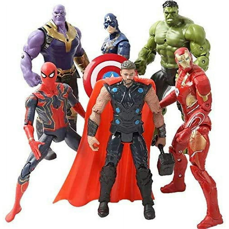 Buy HUSAINI MART  6pc Avengers Marvel Superhero Action Figures Set -  Collectible Models, Exclusive Adventures Super Hero Set, Holiday Toy Gift  for Kids, Figure Cake Topper Online at Low Prices in