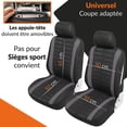thumbnail image 4 of Fundas universales para asientos delanteros de coche, color negro y gris | Fundas universales para asientos de coche (conductor y pasajero) | Accesorios de interior (negro), 4 of 5