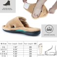 thumbnail image 5 of Women's Arch Support Diabetic Slippers Memory Foam House Shoes Orthotic Heel Cup Arthritis Edema Slippers with Adjustable Strap, Khaki 11/12, 5 of 5