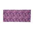 thumbnail image 2 of Floral Neck Gaiter, Abstract Poppy Petals, Unisex, Pink Fuchsia Green, by Ambesonne, 2 of 3