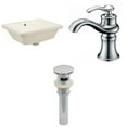 thumbnail image 1 of 18.25-in. W CUPC Rectangle Bathroom Undermount Sink Set In Biscuit - Chrome Hardware - Overflow Drain Incl. AI-12989, 1 of 9