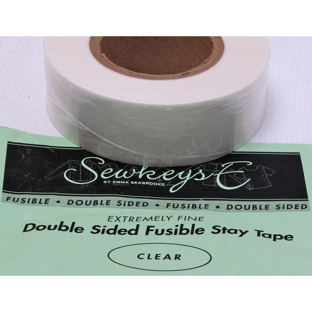 CLEAR 1" Double Sided Fusible Stay Tape 1" X 25 yards SewkeysE