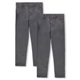 thumbnail image 2 of Smith's American Boys' 2-Pack Flat Front School Uniform Pants - gray, 4 (Little Boys), 2 of 5