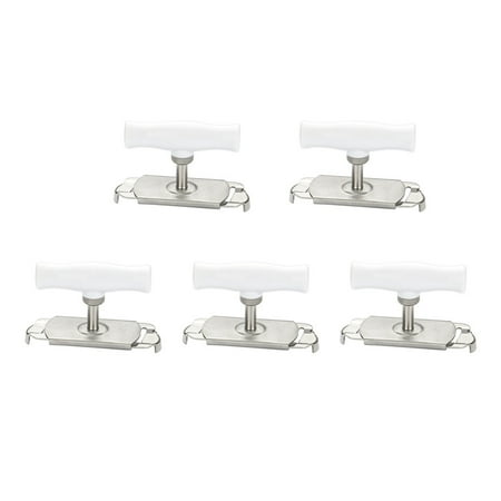 

5PCS Anti-Skid Bottle Opener Labour-Saving Stainless Steel Jar Lid Opener for Kitchen (White)