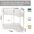 thumbnail image 4 of Organizador de esquina para baño Shuang Qing de 2 niveles, plástico transparente, 4 of 6