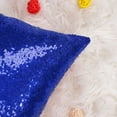 thumbnail image 6 of REGALWOVEN 16"x16" Sequin Throw Pillow Covers Glitter Decorative Cushion Cover Royal Blue 2, 6 of 7