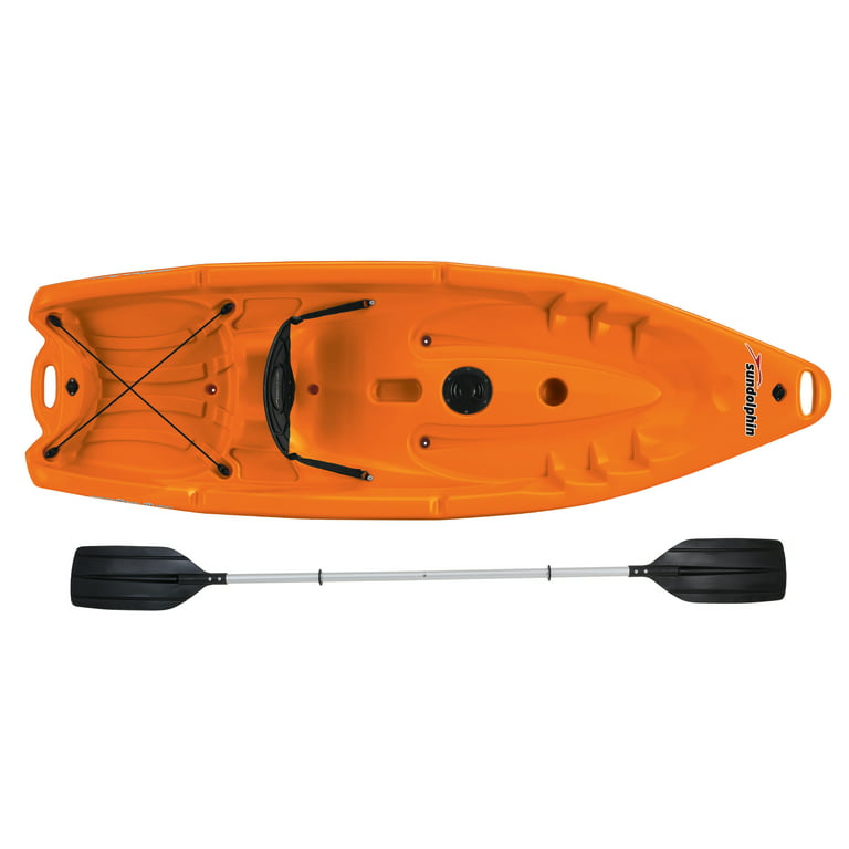 Sun Dolphin Camino 8 Ss Sit-on Recreational Kayak Tangerine, Paddle  Included