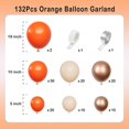 thumbnail image 2 of Orange Balloon Arch Garland Kit-Macaron Orange Balloon Latex Metallic Rose Gold Balloon 132Pcs for Baby Shower,ThanksgivingBirthday, 2 of 4