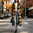 thumbnail image 3 of Iyufng Plaid Fuzzy Fleece Long Hooded Coats for Women Full Zip Long Sleeve Casual Warm Winter Outerwear with Side Pockets, 3 of 7