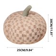 thumbnail image 3 of FastXmas Checkered Pumpkin Pillow, 11.8" Fleece Plaid Pattern 3D Pumpkin Shaped Throw Pillow, Soft Fluffy Stuffed Pumpkin Toys Fall Harvest Decorative Cushion Halloween Decorations for Couch Sofa Bed, 3 of 9