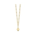 thumbnail image 2 of 14K Yellow Gold Heart Charm Paperclip Link Necklace with Chain, 2 of 5