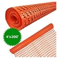 thumbnail image 2 of Ashman Plastic Mesh Fence, Construction Barrier Netting, Orange, 4'x200' Feet, 1 Roll, Garden Fencing, Fences Wrap, Above Ground, for Snow, Poultry, Chicken, Deer, Patio, Garden Netting, Orange 200FT, 2 of 9