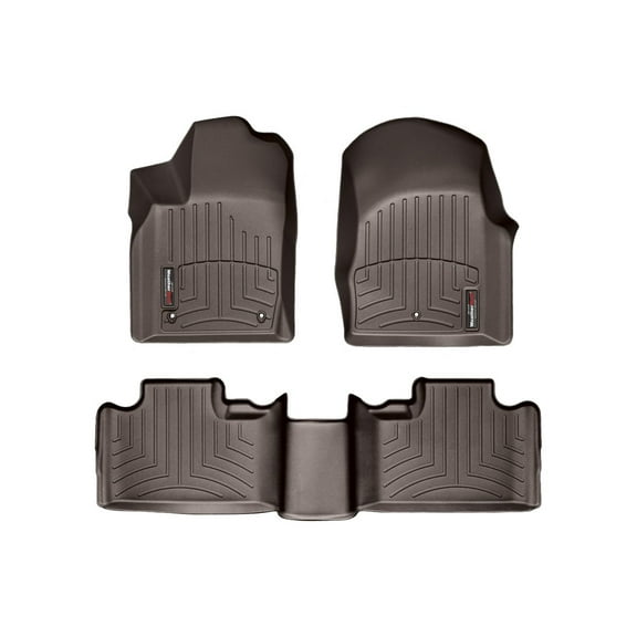 WeatherTech Custom Fit FloorLiners compatible with 2011-2012 Jeep Grand Cherokee - 1st & 2nd Row, Cocoa