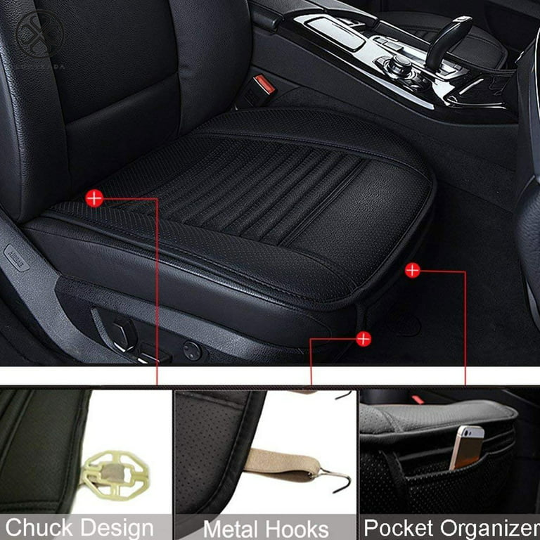 Heiheiup USB Leather Heating Car Truck Cover Seat Office Cushion Home Car  Suitable Car Seated Chair Pad For Car Universal Car Interior Accessories