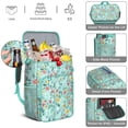 thumbnail image 5 of Rustic Abstract Floral Watercolor Print Backpack Cooler - 20L High Capacity for Travel and Convenience, 5 of 6