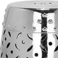 thumbnail image 4 of Hawthorne Collection Ceramic Garden Stool in Silver, 4 of 4