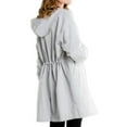 thumbnail image 3 of LUXUR Ladies Hoodie Jacket Baggy Fall Overcoat Gray 4XL, 3 of 3