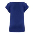 thumbnail image 2 of Summer Tops for Women Ruff Sleeve Business Casual Dressy Ladies Blouses V-Neck Shirt Loose Fit Tee, 2 of 5