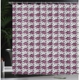 thumbnail image 3 of Ambesonne Floral Shower Curtain, Botanical Garden Flora Scene, 69"Wx75"L, Fuchsia and White, 3 of 4