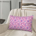 thumbnail image 5 of Sikiie Skull Blue Flower Print Plush Pillow Cover, Wrinkle-proof and Stain-resistant Pillow Protector without Pillow Core, Home Decoration-16"x24", 5 of 6