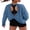 03-C-Denim Blue, variant on JWD Womens Open Back Long Sleeve Workout Top Loose Fit Crew Neck Thumb Hole Pullover Yoga Shirt Light Yellow L
