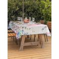 thumbnail image 2 of Outdoor Tablecloth with Umbrella Hole and Zipper, Gnomes Easter Rectangle Table Cloth 60x120 Inch Waterproof Tablecloth, Colorful Spring Floral Weeping Eggs Retro Art Picnic Table Cover for Patio, 2 of 7